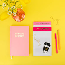 Chez Gagné - Living My Best Life - Hardcover Daily Journal - Sunset Pink