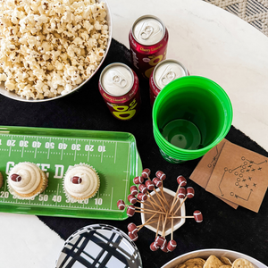 Sprinkles & Confetti Party Supplies - Football Reusable Snack Chip Bowl | Superbowl Party Decor