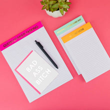 Chez Gagné - Queen of Multi-Tasking - Large Memo Lined Notepad - Bright Pink - 65 perforated pages - 10x8