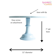 Sprinkles & Confetti Party Supplies - Light Blue Melamine Pedestal Cake Stand | NEW