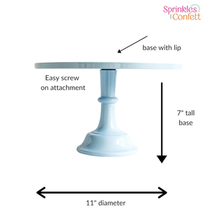 Sprinkles & Confetti Party Supplies - Light Blue Melamine Pedestal Cake Stand | NEW