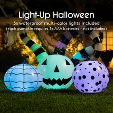 FUNBOY - Light Up Inflatable Halloween Pumpkin Decorations - 3 Pack