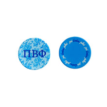 Over The Moon Greek - Sorority Reversible Sided Acrylic Floral Coaster: Phi Mu