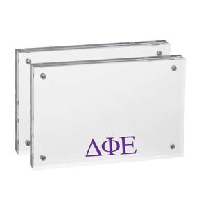 Sorority Greek Letter Acrylic Magnetic Frames: 4x6 / Gold / Alpha Delta Pi