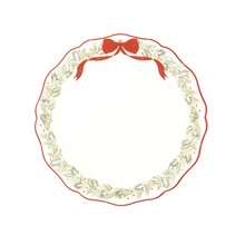Gatherings by Curated Paperie - Elegant Holiday Wreath Dinner Plates