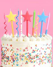 xo, Fetti - Fun Novelty Birthday Candles | 14 pc glitter star set
