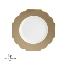 Luxe Party - Scalloped Gold Plastic Plates | 10 Pack: 8" Appetizer Plates
