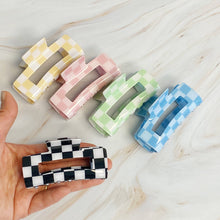 Ellison+Young - Checker Lovers Hair Claw: Pink