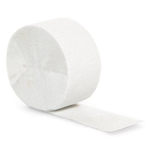 Bulk Party Decor - White Crepe Streamer 81 ft, 1/Pkg