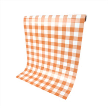 Gatherings by Curated Paperie - Orange Gingham Paper Table Runner