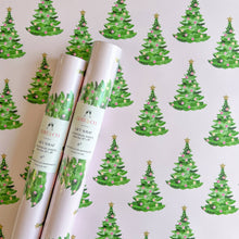 Gert & Co - Pink Christmas Gift Wrap | Christmas Trees on Pink