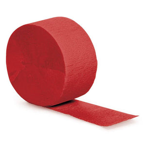 Bulk Party Decor - Classic Red Crepe Streamer 81 ft, 1/Pkg