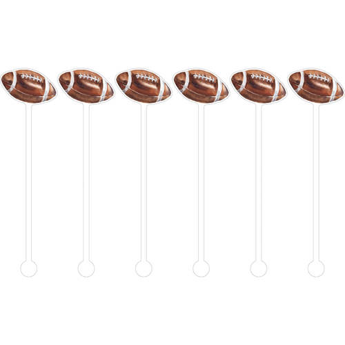 Barrel Down South - Footballs Cocktail Stick Stirrer - Set of 6