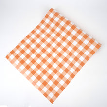 Gatherings by Curated Paperie - Orange Gingham Paper Table Runner