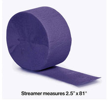Bulk Party Decor - Purple Crepe Streamer 81 ft, 1/Pkg