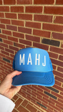 La Fête Goods - MAHJ Trucker Hat: Neon blue