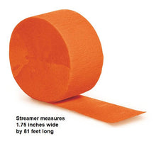 Bulk Party Decor - Sunkissed Orange Crepe Streamer 81 ft, 1/Pkg