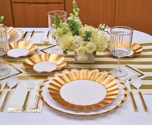 Sophistiplate - Dinner Plate Gold & White/8 pkg