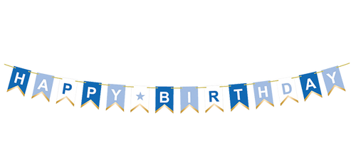 Party Partners - Blue Happy Birthday Banner