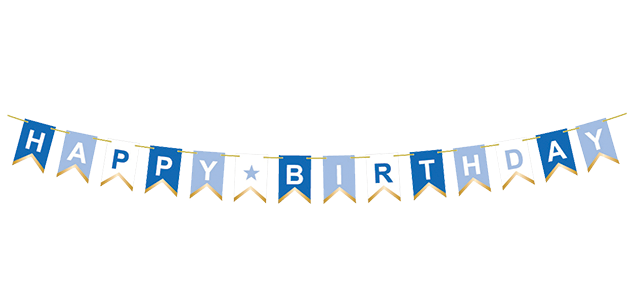 Party Partners - Blue Happy Birthday Banner