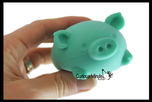 Curious Minds Toys - 1 Pig Nee Doh Soft Fluff- Filled Squeeze Stress Ball