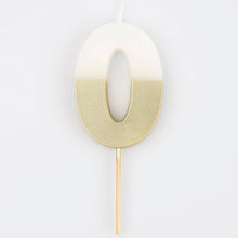 Meri Meri - Gold Dipped Number Candles 0-9: 9
