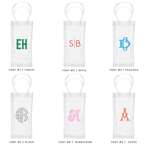 HOPE & JOY - Wine Bag, Reusable Clear Plastic Wine Bag, Wine Gift Basket