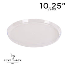 Luxe Party - Round Clear Walled Plastic Plates | 10 Pack: 10 Plastic Pates / 7.25" Appetizer Plates