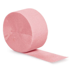 Bulk Party Decor - Classic Pink Crepe Streamer 81 ft, 1/Pkg