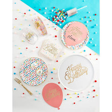 Angle - Foil Beverage Napkins - Happy Birthday Confetti