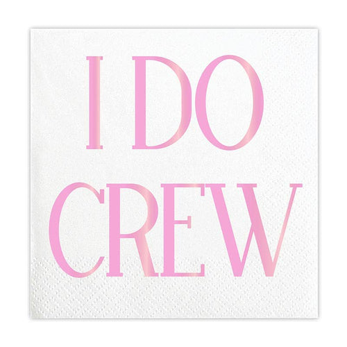 Slant Collections by Creative Brands - Beverage Napkins - I Do Crew - Pink