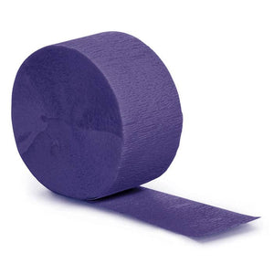 Bulk Party Decor - Purple Crepe Streamer 81 ft, 1/Pkg