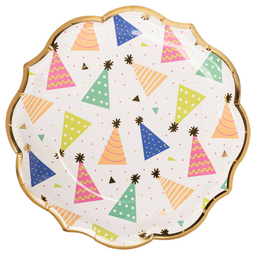 Sophistiplate - Paper Dinner Plate Birthday Hats Candles/8ct