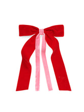 Shiraleah - TWO-TONE VELVET BOW CLIP: RED