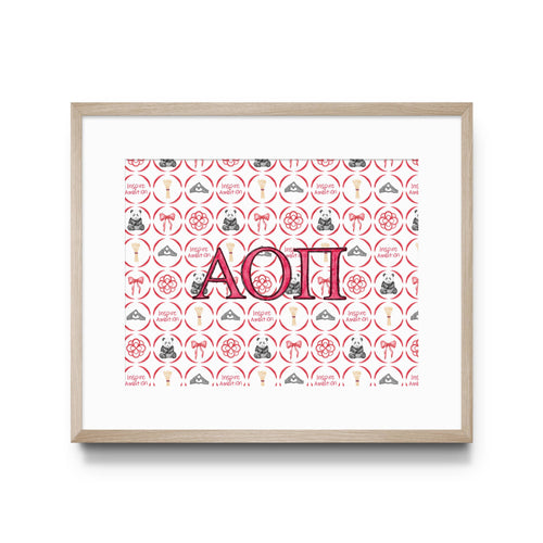 Gracefully Made Art - Alpha Omicron Pi Art Print, Sorority : 5x7