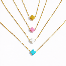 Ellison+Young - So Very Blessed Cross Necklace – Waterproof Gold Chain: Pink