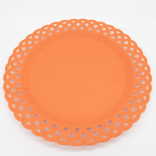 Gatherings by Curated Paperie - Orange Basketweave Dinner Plates