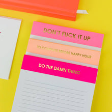 Chez Gagné - Do The Damn Thing - Lined Notepad - Bright Pink - 65 perforated pages - 5x8