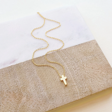 Faith & Life Christian Brands - NEW! Waterproof Dainty Floating Cross Necklace: Gold
