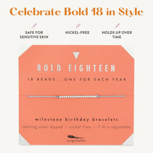 Lucky Feather - 18th Milestone Birthday Bracelet - A Bead for Each Year: Yellow Gold