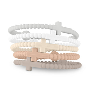Ryan & Rose - Jesus Bracelets (silicone cross bracelets): Confetti (5 pack) / Small