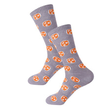 Barrel Down South - Grey/Orange Tennessee Tri Star Ribbed Socks