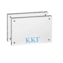 Sorority Greek Letter Acrylic Magnetic Frames: 4x6 / Gold / Alpha Delta Pi