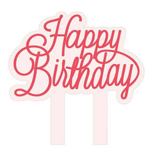 Angle - Acrylic Cake Topper-Happy Bday