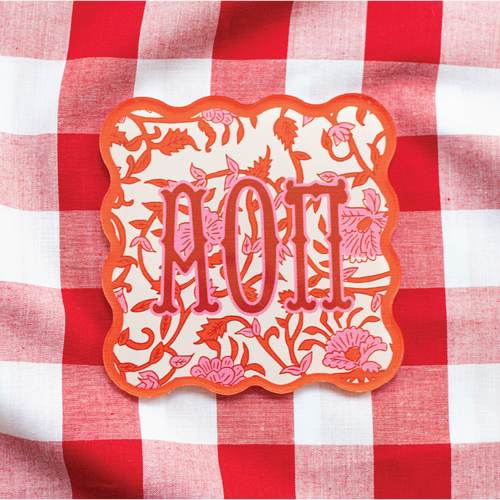 Alpha Omicron Pi - Sorority Block Print Acrylic Coasters - 1 coaster: Alpha Omicron Pi