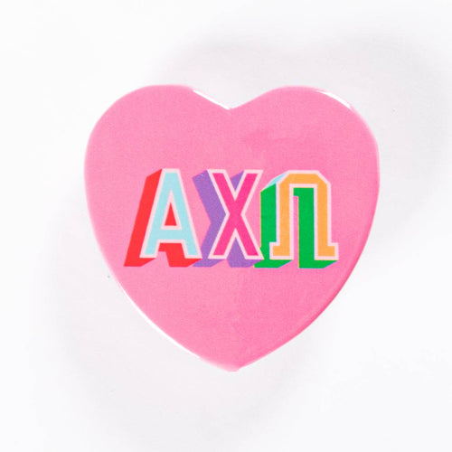 Alpha Chi Omega - Heart Buttons
