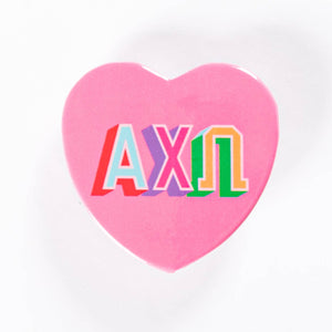 Alpha Chi Omega - Heart Buttons
