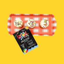Sprinkles & Confetti Party Supplies - Orange Plaid Gingham Melamine Serving Tray – Perfect for Parties & Snacks