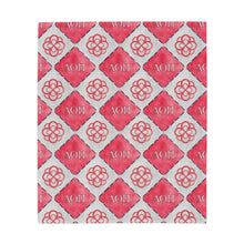 Gracefully Made Art - Alpha Omicron Pi Flannel Fleece Blanket, Sorority