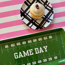 Sprinkles & Confetti Party Supplies - Green Football GameDay Melamine Tray for Appetizers & Tailgate Parties